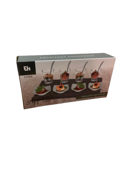 Excellent Houseware Porzellan Ordnungshüter Weiß W30xL15cm 1Stück