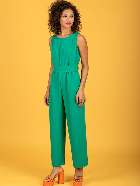 Damen Ärmellos Einteiler Anzug Emerald