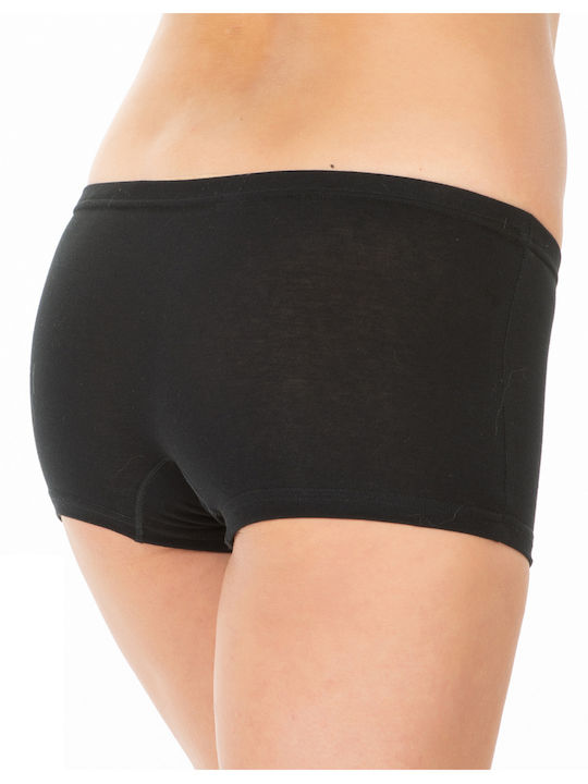 Women's PEI Boxer Cotton Monochrome Schwarz - Schwarz