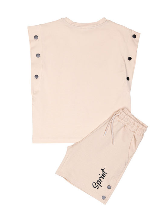 Sprint Kinder Set mit Shorts Sommer 2Stück beige