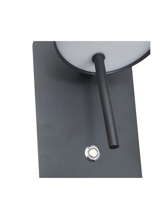 Alphab2b Modern Leuchte Wand mit Integrierter LED und Warmweißes Licht Schwarz 12x16.5x12cm