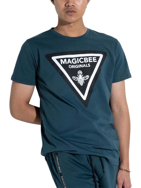 T-shirt Πετρόλ