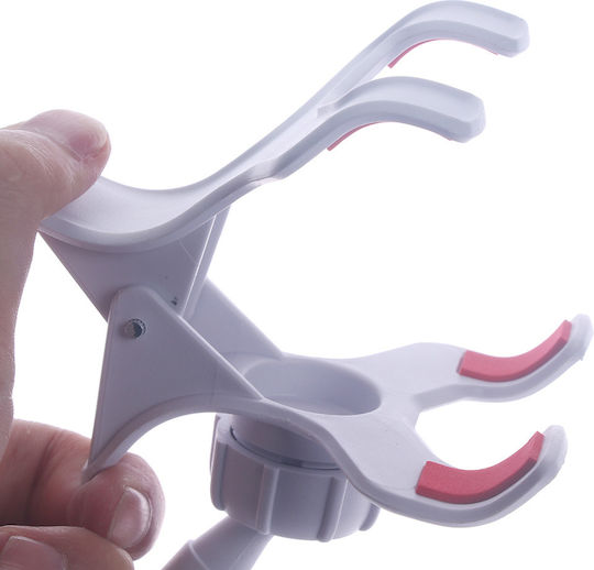 Calitate superioară Suport universal compatibil pentru telefon, tabletă și clemă metalică cu braț flexibil 50 cm, alb, oferte originale