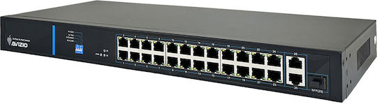 Avizio Power AV-SU24MP2G Negestionat L2 PoE+ Switch cu 24 Porturi Gigabit (1Gbps) Ethernet