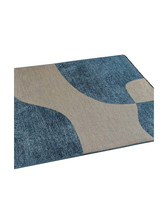 Madi Brook Rug Rectangular Petrol