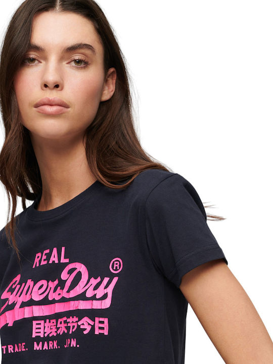 Superdry D2 Ovin Neon Vl Graphic Women's T-shirt Black