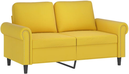 Living Room Furniture Set 2-Seater & 2-Seater & Stool Yellow