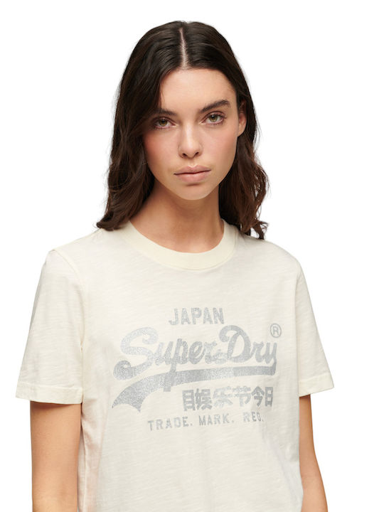 Superdry Women's Athletic T-shirt Beige