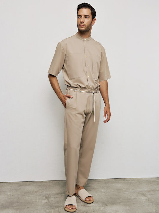 Kurzärmlig Hemd Beige