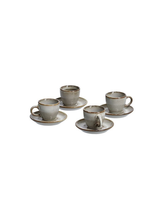 Zeller Σετ Φλιτζάνια Espresso Κεραμικά Καφέ 60ml 8τμχ 4003368265094