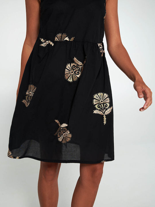 Sommer Slip Dress Damenkleid Schwarz