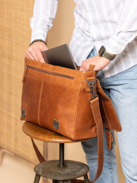The Chesterfield Brand Imperia Tasche Fall für Laptop 15" in Braun Farbe