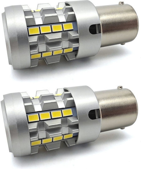 Lampa Auto P21W / BA15S / R10W / DRL Canbus LED 5500K Alb Rece 12V / 24V