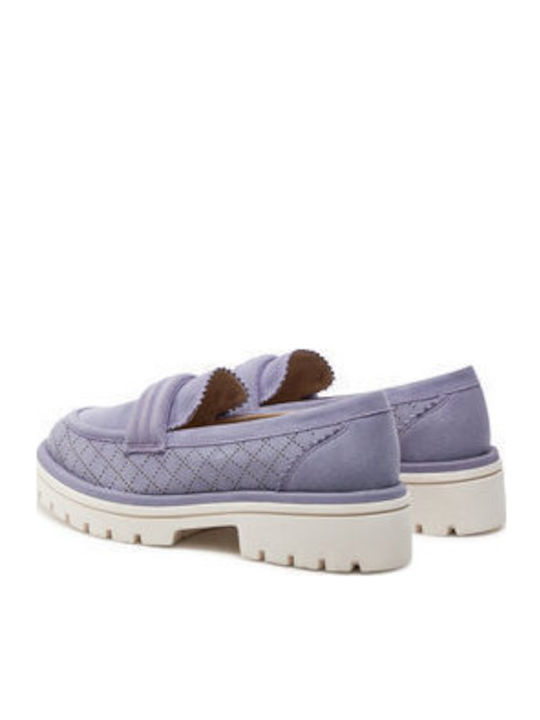 Mocasini dama în culoarea Violet