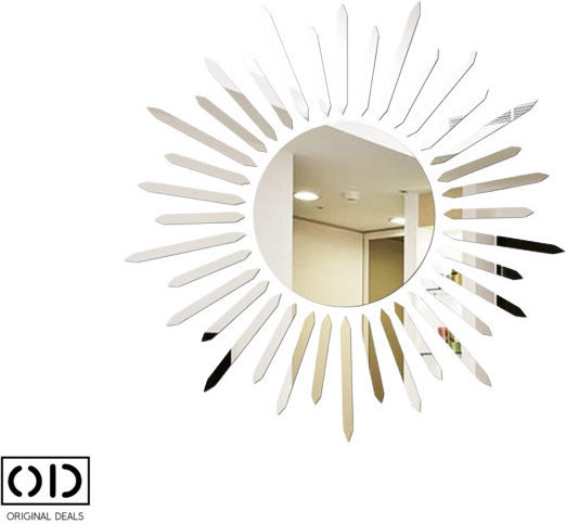 Oglindă autoadezivă pentru decorațiuni interioare și design, Soare cu raze, Pvc acrilic premium, oferte originale
