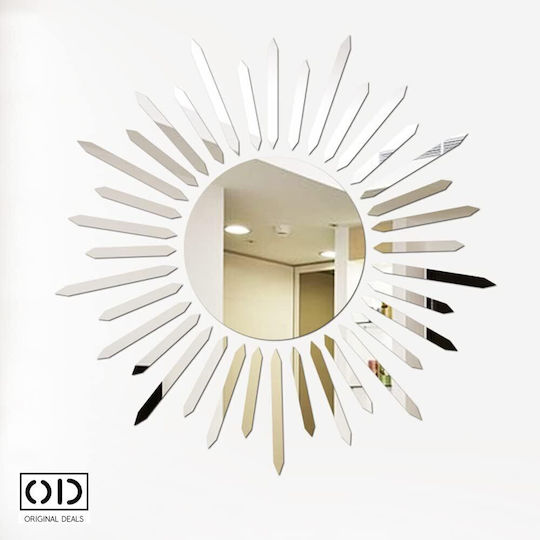 Oglindă autoadezivă pentru decorațiuni interioare și design, Soare cu raze, Pvc acrilic premium, oferte originale