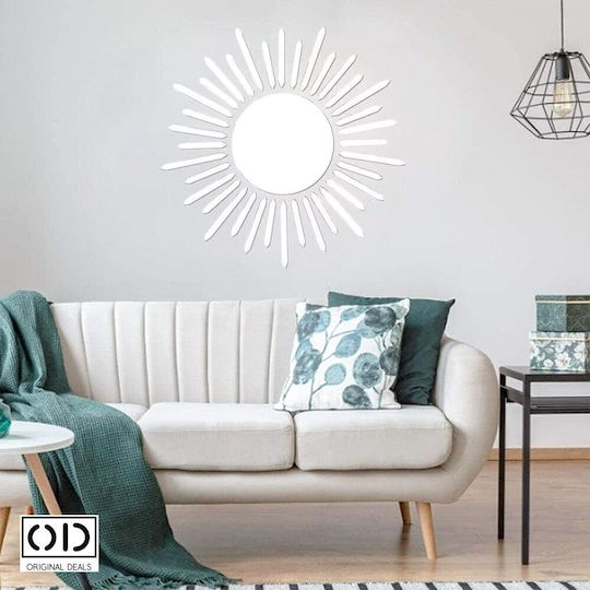Oglindă autoadezivă pentru decorațiuni interioare și design, Soare cu raze, Pvc acrilic premium, oferte originale