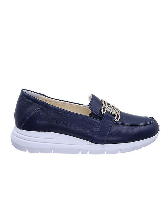 Softies Leather Women's Moccasins in Blue Color