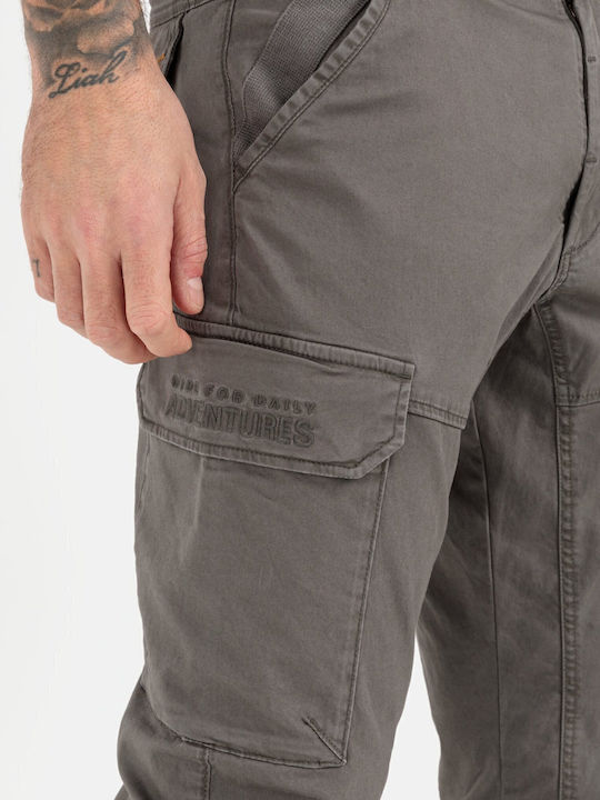 Trousers Cargo Elastic Gray