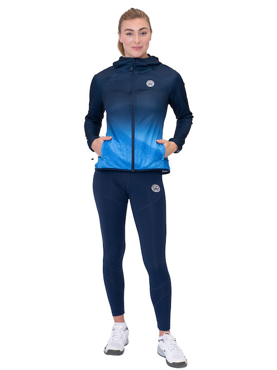 Women's Short Sports Jacket for Winter Dark Blue