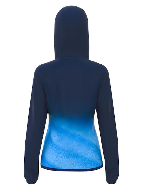 Women's Short Sports Jacket for Winter Dark Blue