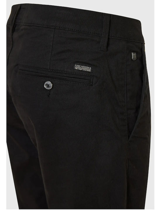 Trousers Chino Elastic in Regular Fit Black
