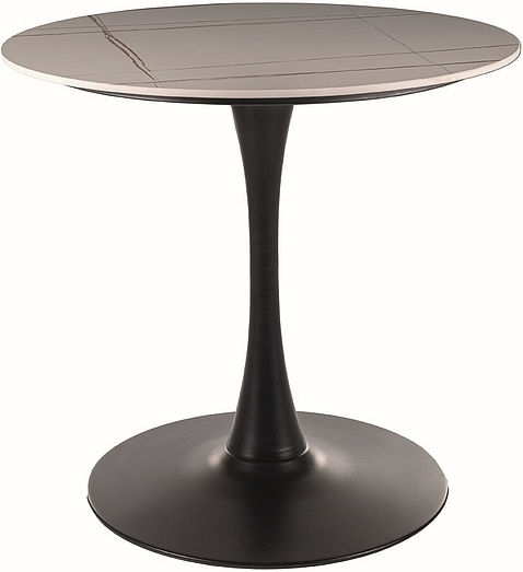 Espero Round Dining Room Table White Black Espero Round Dining Room Table White Black