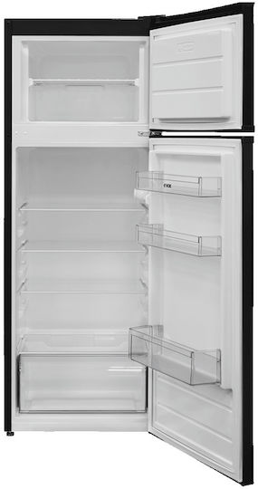 Vox Electronics Kühlschrank mit Doppeltür 213Es H145xB54xT57cm. Schwarz KG 2500 BE