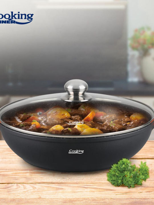 Heinner Dark Line Ρηχή Κατσαρόλα από Χυτό Αλουμίνιο 5.5lt / 32cm