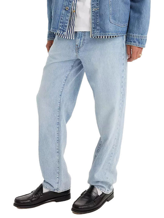 Stay Ανδρικό Παντελόνι Τζιν με Loose Straight Εφαρμογή Light Indigo