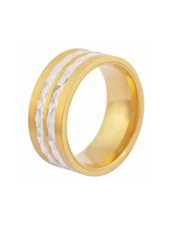 Akzent Women's Ring from Steel Gold Plated