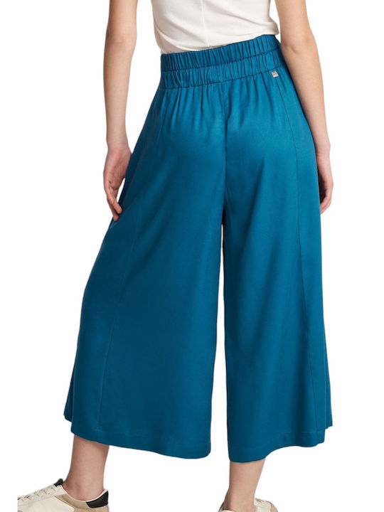 Attrattivo Women's Fabric Trousers Petrol Blue