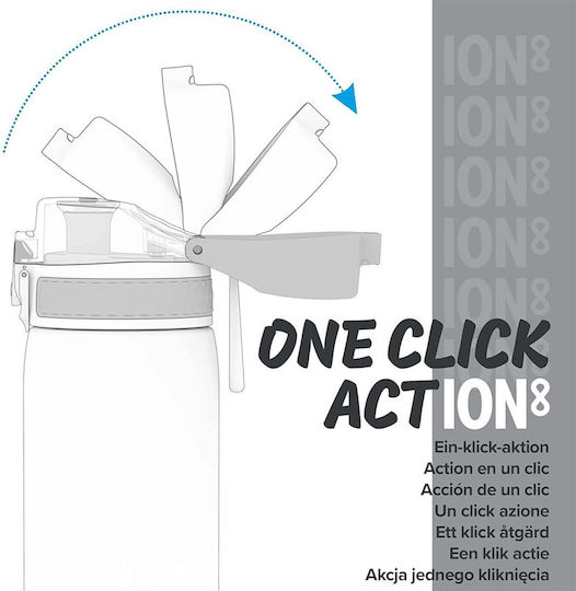 Ion8 Slim Παιδικό Παγούρι Πλαστικό Non Spill Tritan BPA Free Princess 500ml