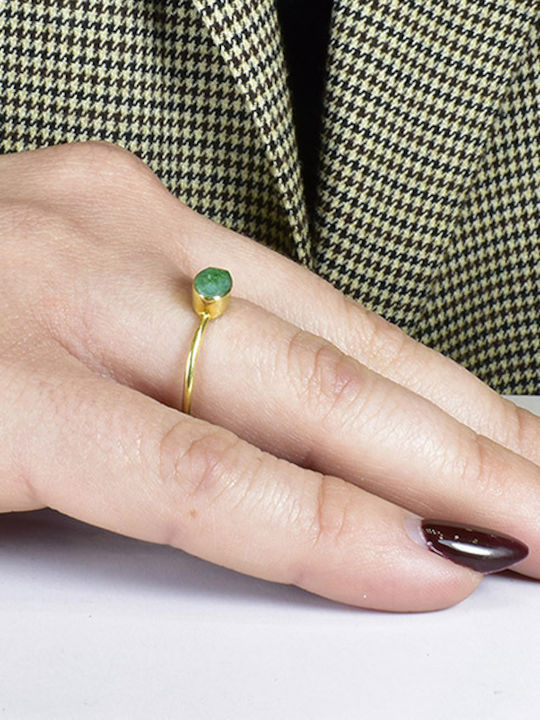 Elor Ring with Stones made of Silver Gold Plated