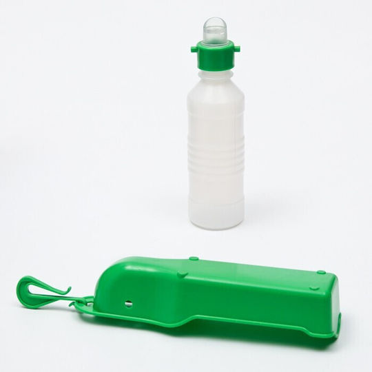 Plastic Sticlă Apă pentru Câine 250ml în Culoare Verde