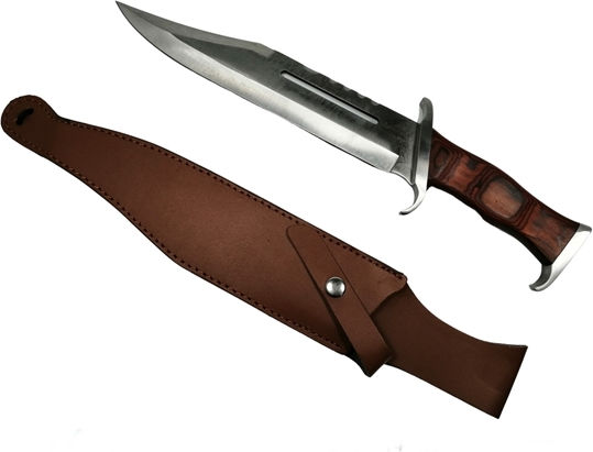Messer Schwarz in Leder-Gehäuse
