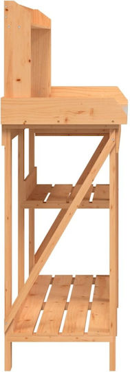 vidaXL Ραφιέρα Γλάστρας Ξύλινη Καφέ 110x45x125εκ.