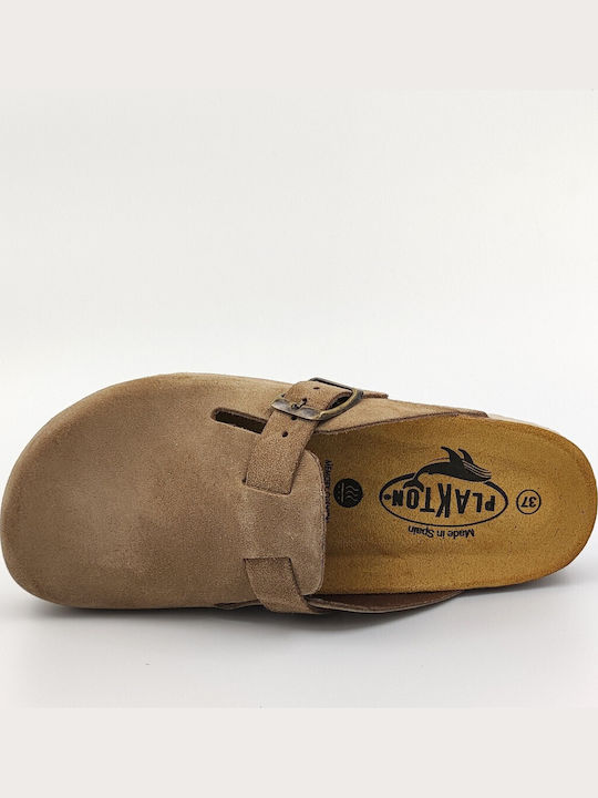 Afelpado Anatomical Leather Women's Slippers Beige