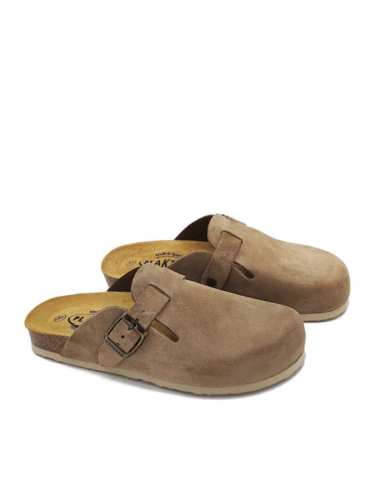 Afelpado Anatomical Leather Women's Slippers Beige