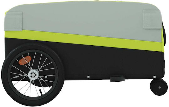Vidaxl Bicycle Trailers Black And Green 45 Kilos Iron - Green