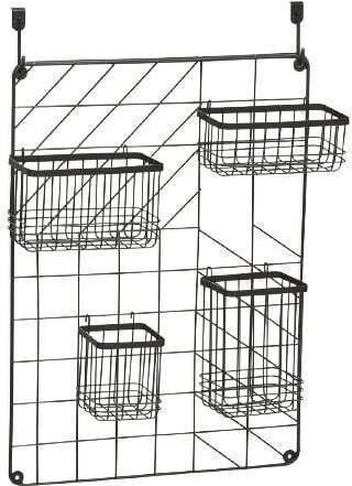 Zeller Wall Mounted Bathroom Shelf Metallic 46x12x60.3cm Black
