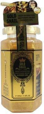 Duschgel mit 24k Gold und Schneckenextrakt, Wokali, Goldschnecke, 500 Ml