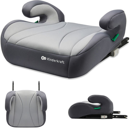 Kinderkraft I-boost Scaun Auto pentru Copii Scaun de mașină pentru copii i-Size cu Isofix Gri