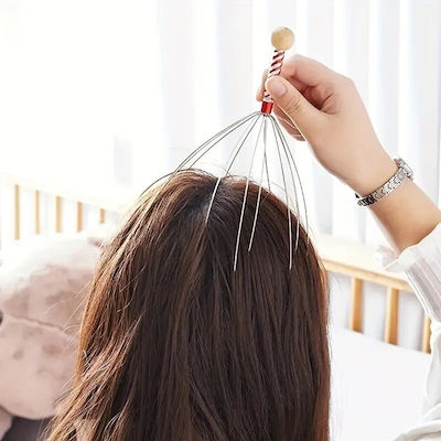 Stainless Steel And Wood Head Massager