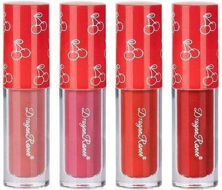 Set de 4 rujuri lichide mate, Ranee, Cherry, Matte, D