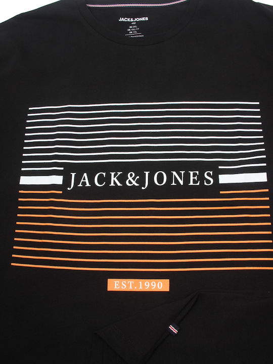 Jack & Jones Мъжко Тениска с Къс Ръкав Черно