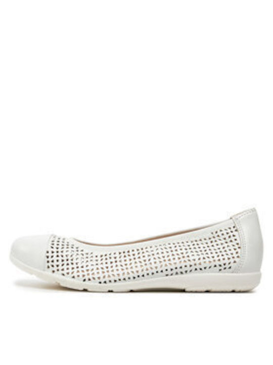 Caprice Ballerinas White