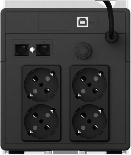 NJOY Cadu 1000 UPS Line-Interactive 1000VA 600W με 4 Schuko Πρίζες