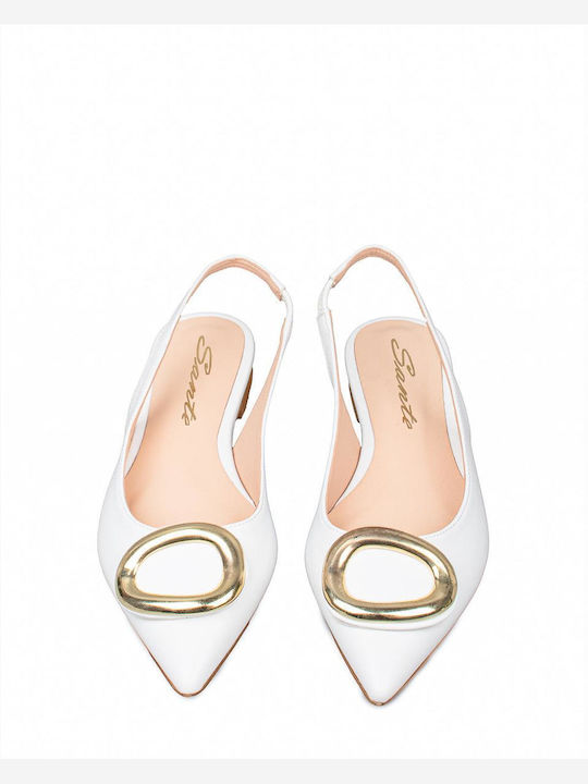 Sante Slingback Ballerinas White