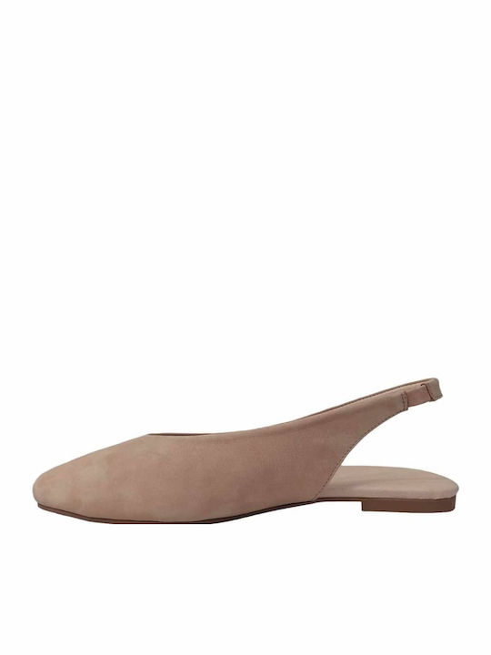 Suede Γυναικείες Μπαλαρίνες σε Ροζ Χρώμα